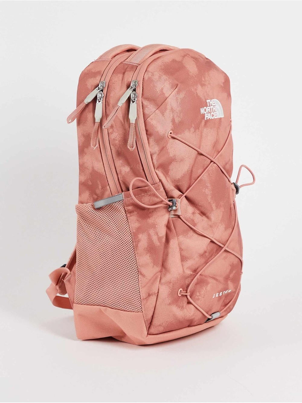 The North Face pink marble tie dye zip jester work school outdoor backpack 27L - Picture 2 of 9